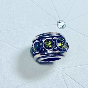 Brighton Peridot Birthstone Mini Glam Bead Silver